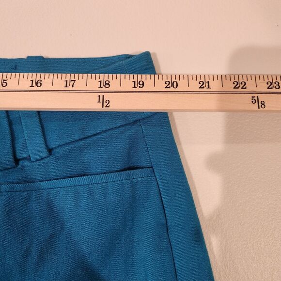 Lane Bryant Womens Teal Blue The Allie Wide Leg Cropped Pants Size 18 Beach Chic - Picture 10 of 14